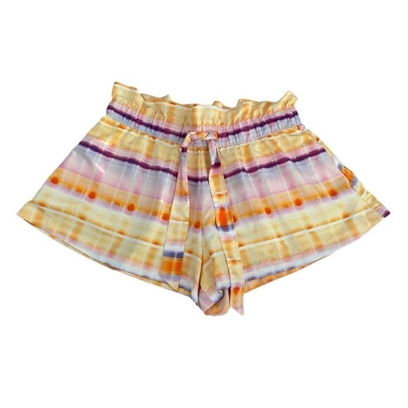 Future Collective Ruffle Trim Flowy Shorts Sz XL Coastal Beach Everyday Formal - Picture 1 of 11